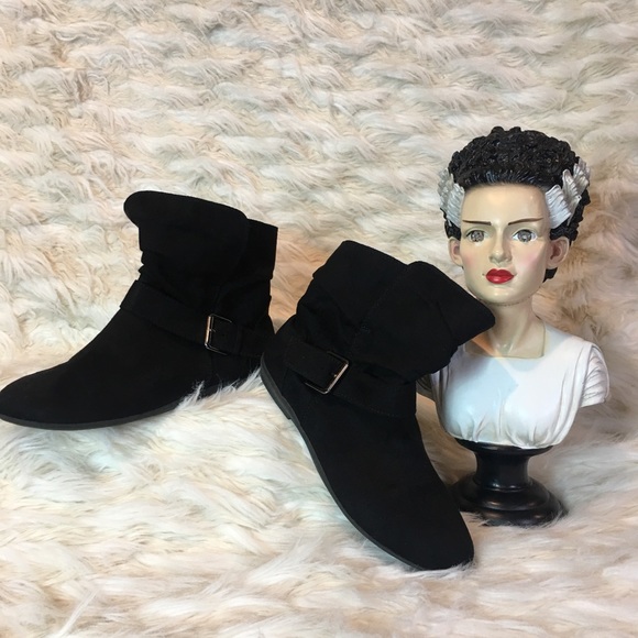 LOWER EAST SIDE Shoes Lower East Side Black Faux Suede Boots With